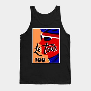 Le Tour Vintage 100 Competition Bicycle Racing Print Tank Top